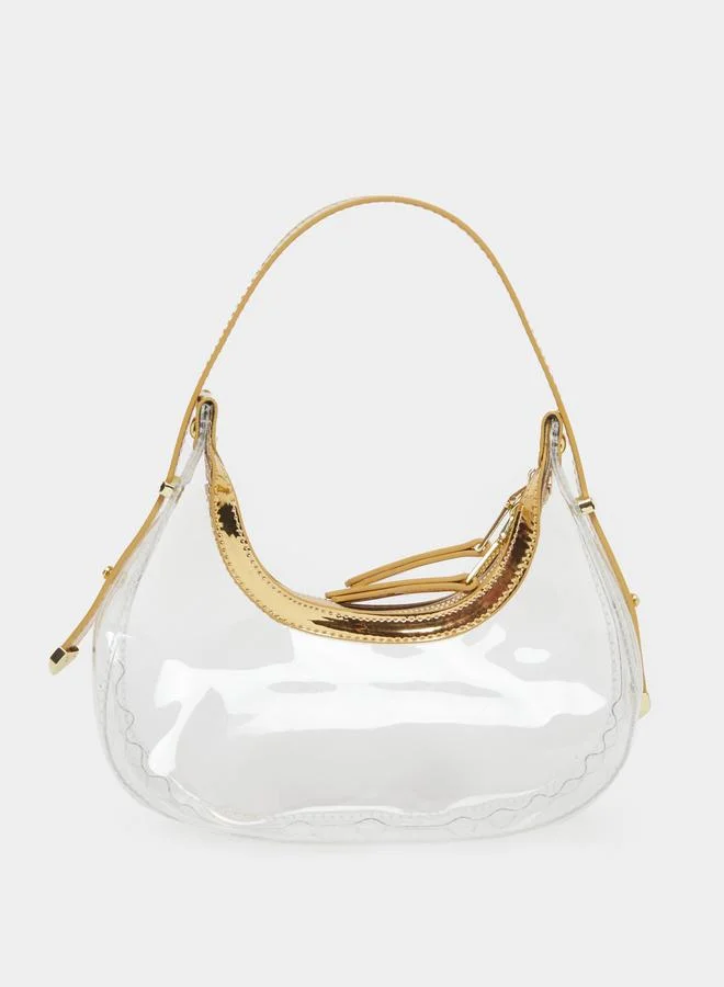 Styli Styli Transparent Mini Handbag with Zip Closure