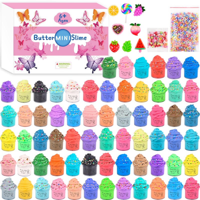 Rowecvce 66 Pack Mini Butter Slime Kit Super Soft and NonSticky Christmas Bulk Slime for Kids Party FavorsChristmas Stocking Stuffers Classroom RewardsGoodie Bag Stuffers for Teens Girls Boys 812 - Image 4