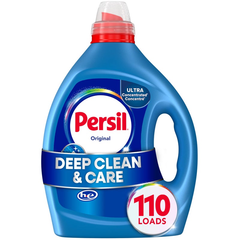 Persil Original Everyday Clean, Liquid Laundry Detergent, High Efficiency (HE), Deep Stain Removal, Ultra Concentrated, 82.5 fl oz, 110 Loads - Image 1