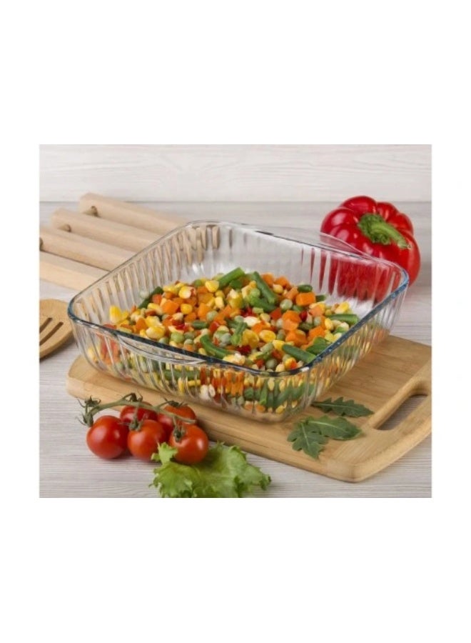 Borcam صينية بوركام مربعة 3200 مل – صينية خبز آمنة للاستخدام في الفرن - Image 2