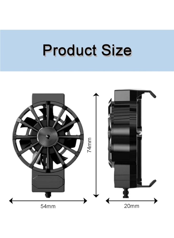 Loquat Mobile Phone Cooler for Gaming, Cell Phone Cooling Fan for iPhone Samsung Moto, Mobile Phone Cooler for Games and Movies  - Image 5