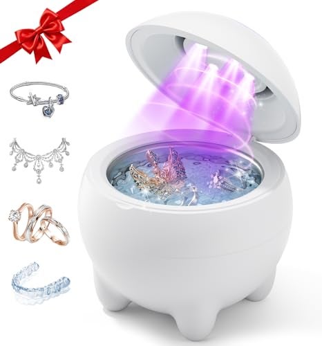 JoyHood Ultrasonic Jewelry Cleaner Machine 45KHz Retainer Cleaner Ultrasonic Professional for Dentures Ring Earrings Sterling Silver Deep Cleaning with 4 Modes Timer Low Noise 304 Stainless Steel Tank - Image 1