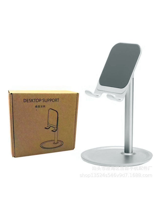 NIBEMINENT Anti-Slip Desktop Phone Holder Silver/White