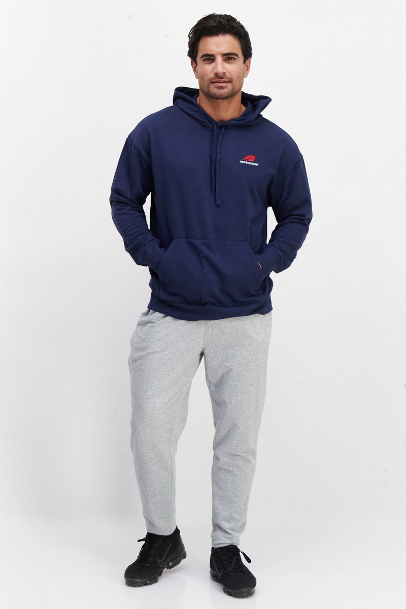 New Balance Men Sportswear Fit Long Sleeves Running Sweatshirt, Navy Blue Combo - Image 3
