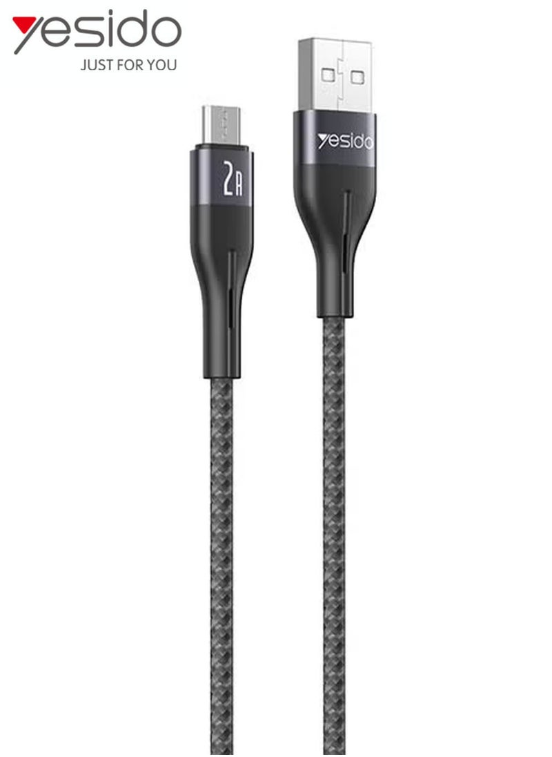 Yesido - Yesido CA121M 2A USB to Micro USB Fast Charging Data Cable, Length:1m - Image 1