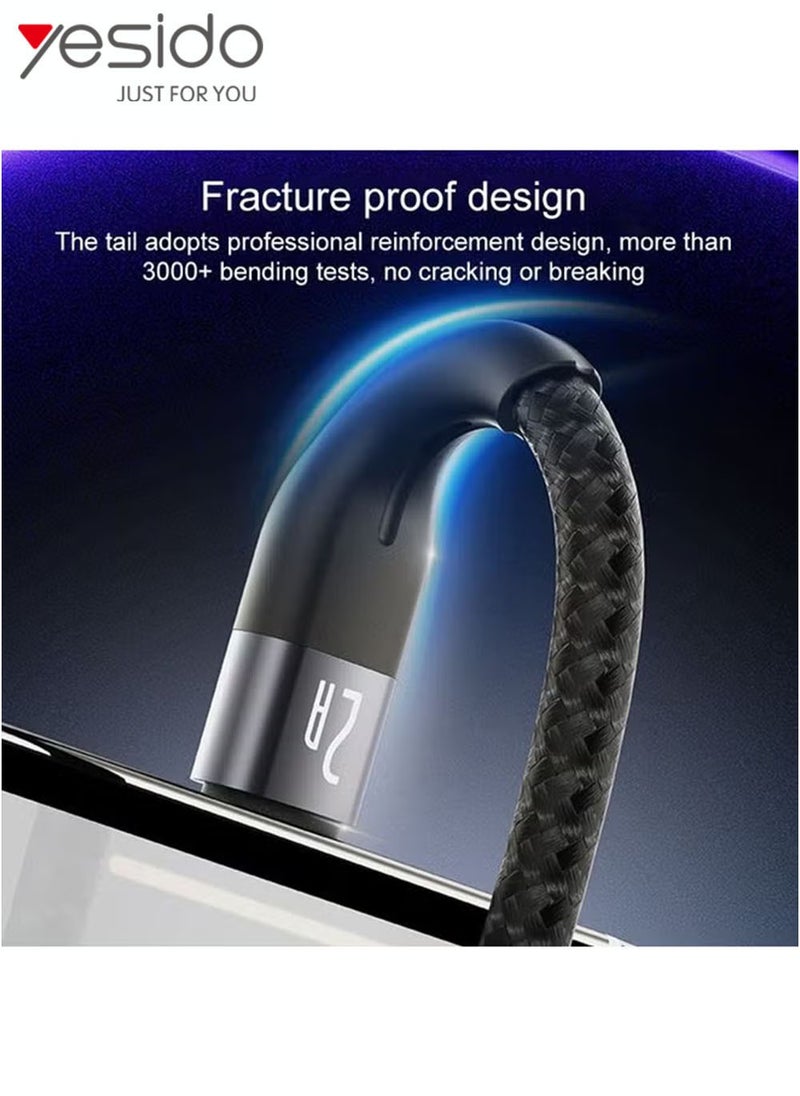 Yesido - Yesido CA121M 2A USB to Micro USB Fast Charging Data Cable, Length:1m - Image 1