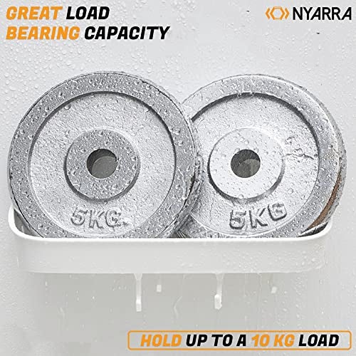 Nyarra ABS Vacuum Suction Spice Bottle Rack Holder, Easy One Push Installation, Storage Shelf With Suction Cup -Multi-Functional Rack Organizer For Jars, Knife, Cutlery-[Nr-0633] - Image 5