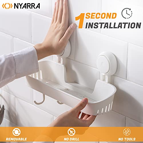 Nyarra ABS Vacuum Suction Spice Bottle Rack Holder, Easy One Push Installation, Storage Shelf With Suction Cup -Multi-Functional Rack Organizer For Jars, Knife, Cutlery-[Nr-0633] - Image 3