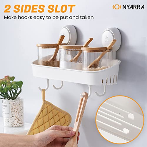 Nyarra ABS Vacuum Suction Spice Bottle Rack Holder, Easy One Push Installation, Storage Shelf With Suction Cup -Multi-Functional Rack Organizer For Jars, Knife, Cutlery-[Nr-0633] - Image 2