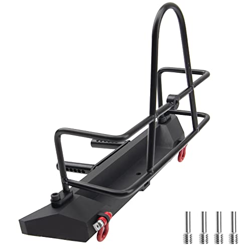 Share Goo ShareGoo Metal Bumper with Tow Trailer Compatible with Axial SCX10 90046 90047 Traxxas TRX4 Redcat Gen8 110 RC Crawler Car Rear Bumper - Image 1