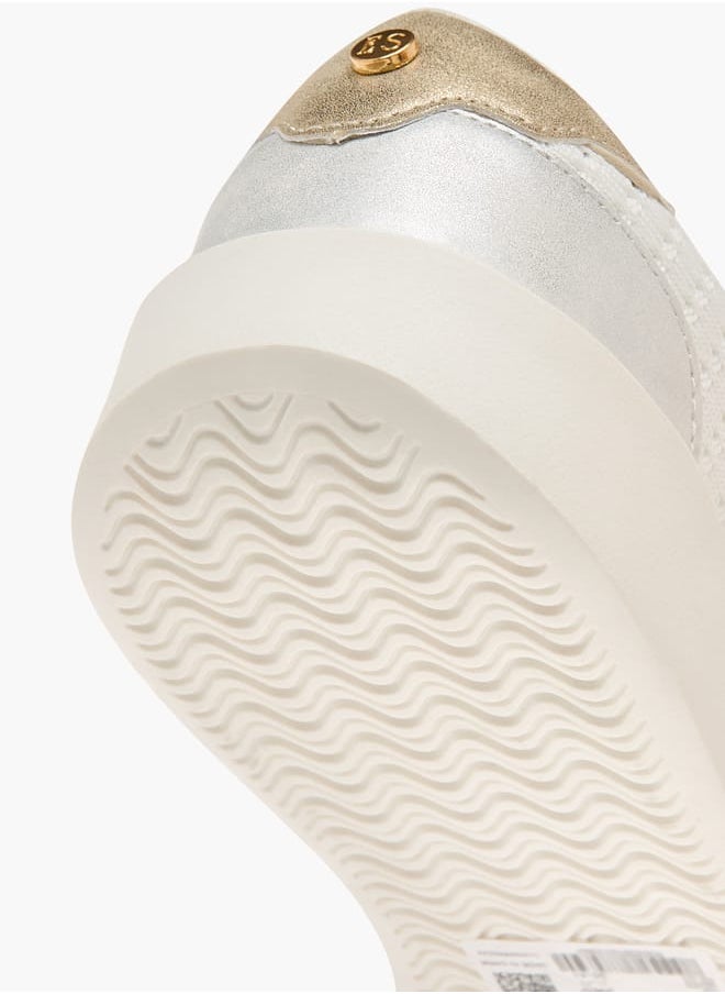 ELLE Women's Textured Sneakers with Lace-Up Closure  - Image 5