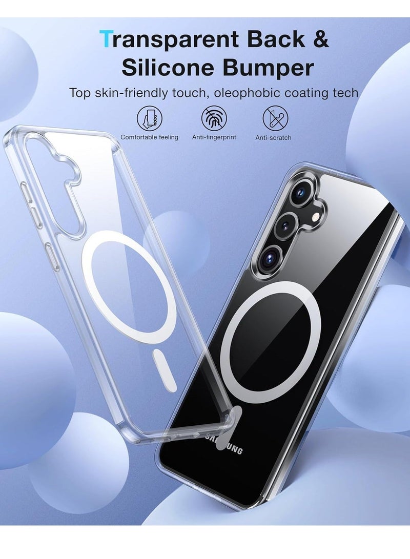 MUNTAQI [Upgraded Build in N52 Magnets] Compatible for Samsung Galaxy S24 Case Supports Wireless Charging,Military-Grade Protection,Anti-Yellow,Galaxy s24 case Slim Magnetic Case - Image 3