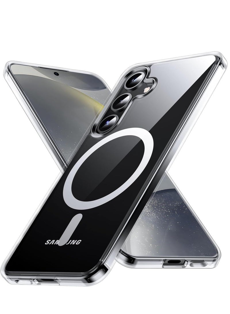 MUNTAQI [Upgraded Build in N52 Magnets] Compatible for Samsung Galaxy S24 Case Supports Wireless Charging,Military-Grade Protection,Anti-Yellow,Galaxy s24 case Slim Magnetic Case - Image 1