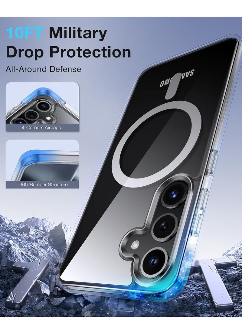 MUNTAQI [Upgraded Build in N52 Magnets] Compatible for Samsung Galaxy S24 Case Supports Wireless Charging,Military-Grade Protection,Anti-Yellow,Galaxy s24 case Slim Magnetic Case - Image 2