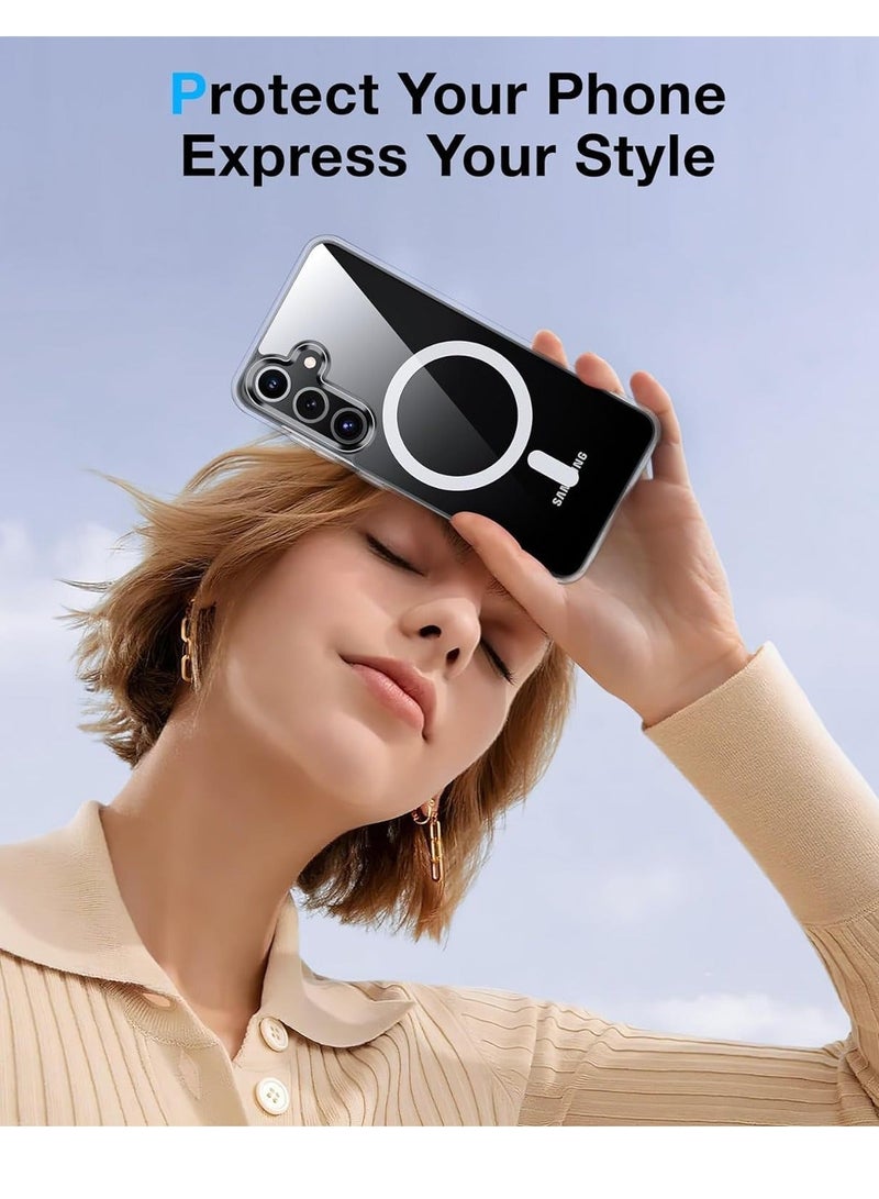 MUNTAQI [Upgraded Build in N52 Magnets] Compatible for Samsung Galaxy S24 Case Supports Wireless Charging,Military-Grade Protection,Anti-Yellow,Galaxy s24 case Slim Magnetic Case - Image 5