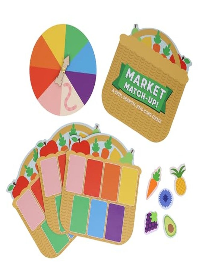Petit Collage: Market Match-Up!- A Spin, Search, and Sort Game | Collect As Many Treats from The Market as You Can | for Ages 4+ and Made with 75% Recycled Materials - Image 4