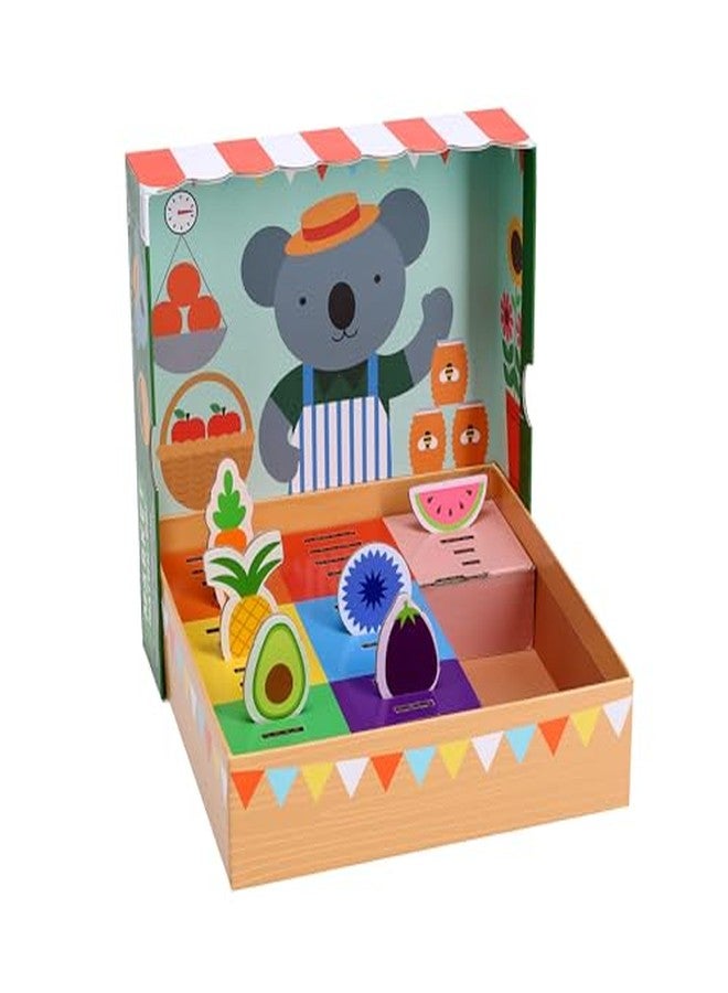 Petit Collage: Market Match-Up!- A Spin, Search, and Sort Game | Collect As Many Treats from The Market as You Can | for Ages 4+ and Made with 75% Recycled Materials - Image 3