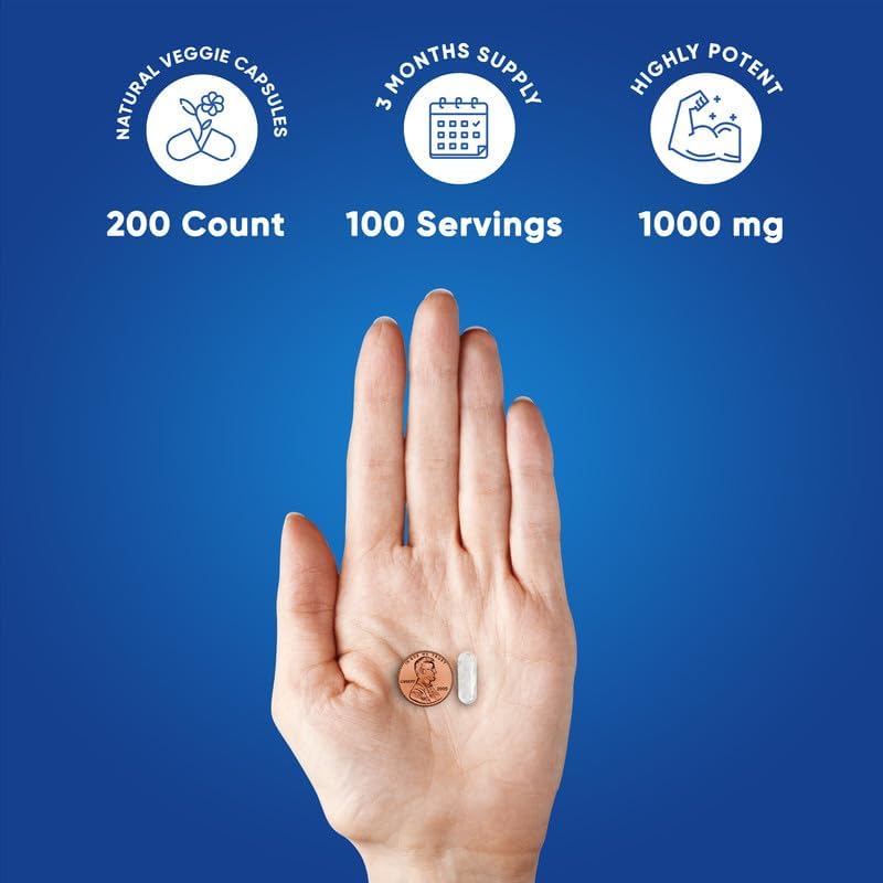 We Like Vitamins نحن نحب الفيتامينات أستيل إل كارنيتين 1000 ملغ كبسولات 200 كبسولة نباتية سهلة البلع - Image 3