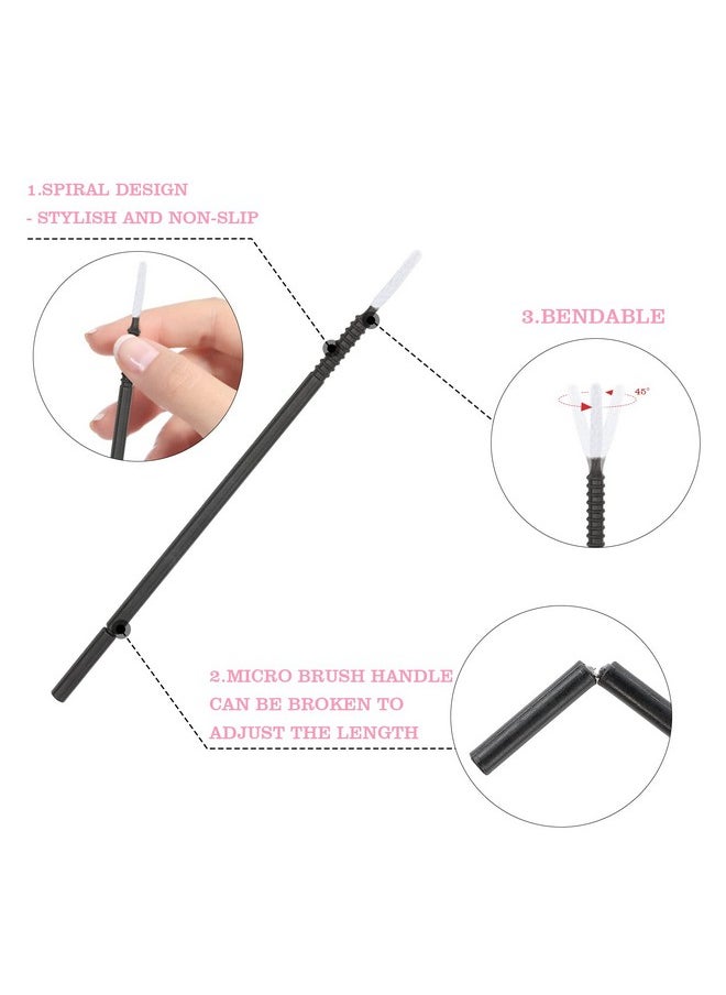 GCQQ - Disposable Micro Brushes 200Pcs Microswabs For Eyelash Extensions Microbrush Applicators With Longer Microfiber Tips Microswabs For Lash Extensions Makeup Clean - Image 1