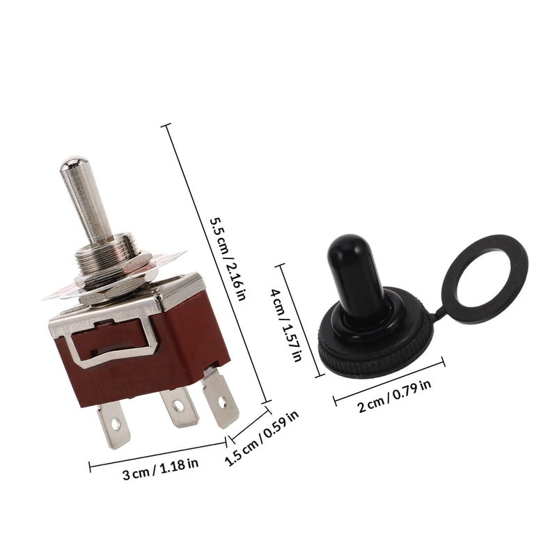4 Pcs Waterproof 3 Way Momentary Toggle Switch Kit with Cap Cover for Automotive Marine Boat - Image 3