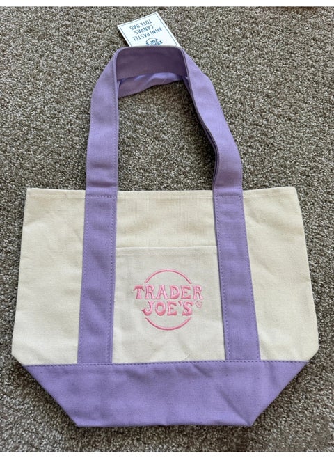 Trader Joe's Mini Tote Bag Pastel 2025