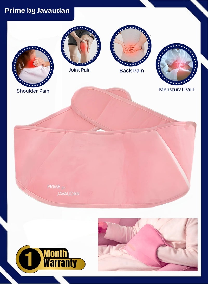 Prime by javaudan Electric Hot Water Bag Belt For Body Pain Rechargeable Heating Pad with Fleece Cover for Body Pain Relief, Hand Warmer, Arthritis Pain Relief, Menstrual Cramps, Period Pain, Hot & Cold Therapy - Image 1