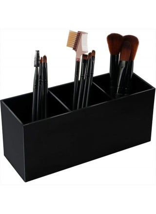 Black Makeup Brush Holder Organizer, 3 Slot Acrylic Cosmetics Brushes Storage Solution - pzsku/Z868079DE3DAC7B7D39CDZ/45/_/1684046627/53e1afd8-d8ee-4b34-ba6d-8c7c9f78a294
