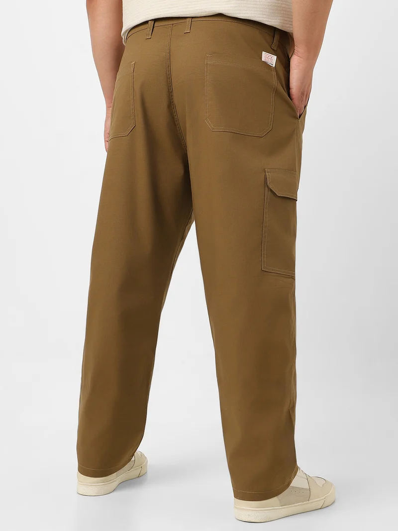 Urbano Fashion  Urbano Plus Men's Khaki Regular Fit Solid Cargo Chino Pant With 6 Pockets for Men | Best Price UAE