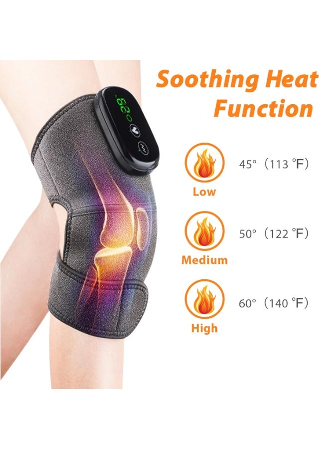 FDTY Heated Knee Massager Shoulder Heating Pads Elbow Brace 3 in 1 with Vibration, Cordless Rechargeable Heating Knee Warmers Wrap for Shoulder Elbow Knee Stress - Image 3