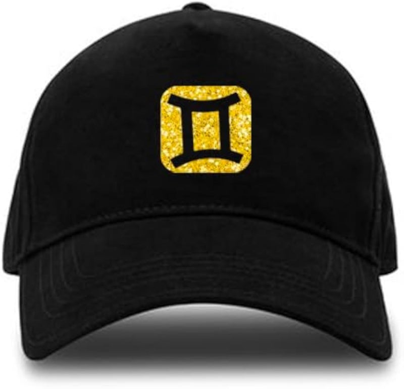 Black Cap with Gold LogoGemini Zodiac