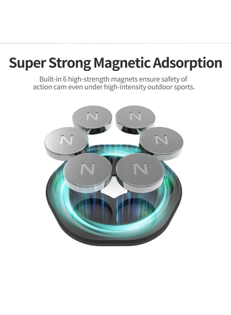 Excefore Adapter Camera Mount for Osmo Pocket 3, Quick Release Car Body Magnetic Holder, Metal Magnetic Dock Expansion Conversion Adapter, for Insta360 Go3 Steering Stand - Image 2