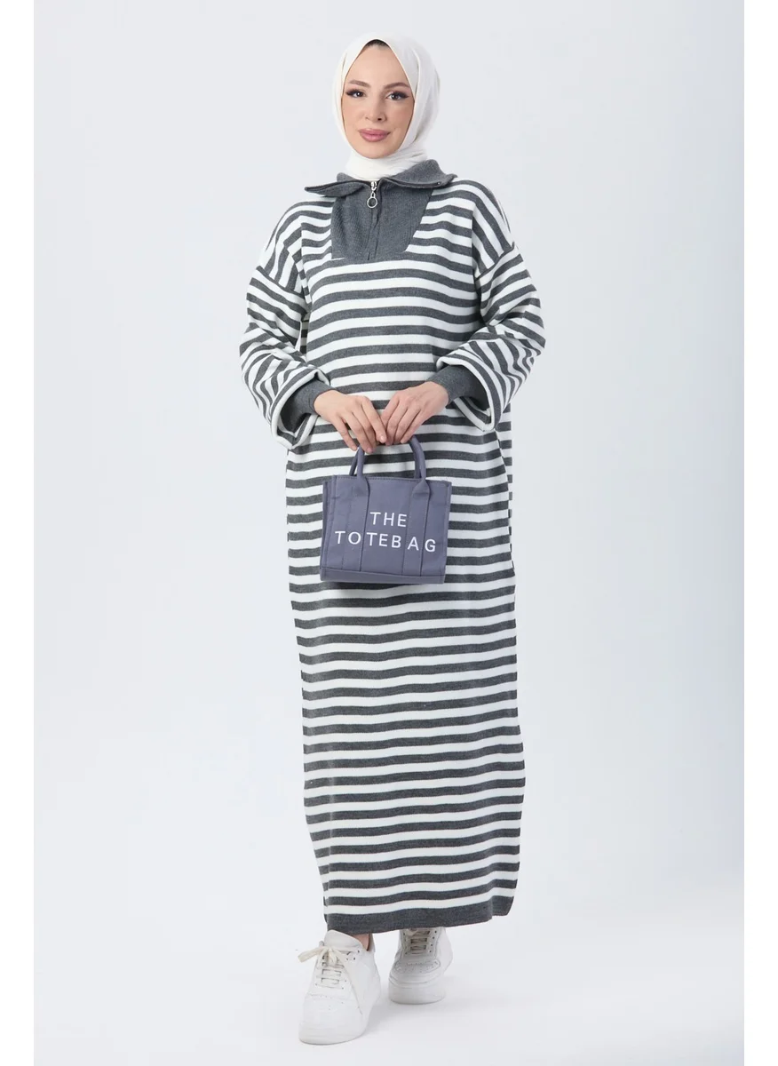Tofisa 24121-FUME Knitted Dress