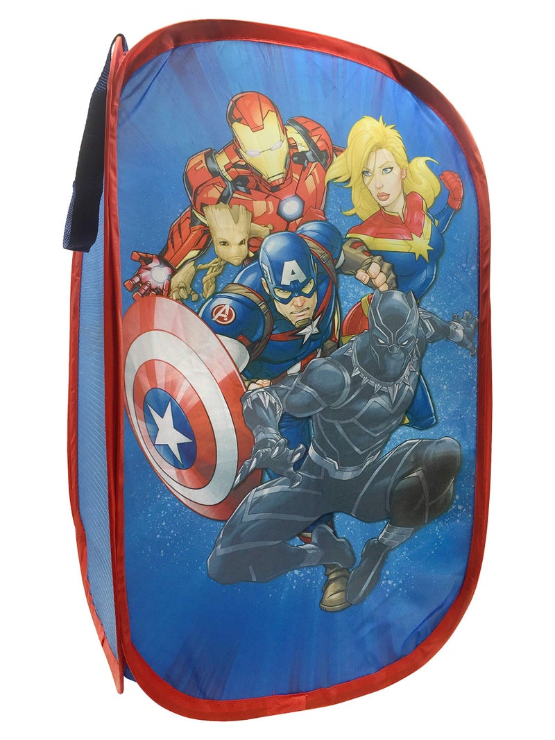 Jay Franco Marvel Spiderman Web Sling Pop Up Hamper - Mesh Laundry Basket/Bag with Durable Handles, 22" x 14" - Image 1