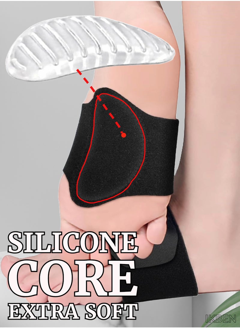IKBEN - IKBEN Orthotic Arch Support Plantar Fasciitis Relief Arch Support Brace Foot Pain Relief Flat Feet Insoles Gel Arch Support Cushions Flat Feet Support Orthopedic Foot Care Gel Pads - Image 1