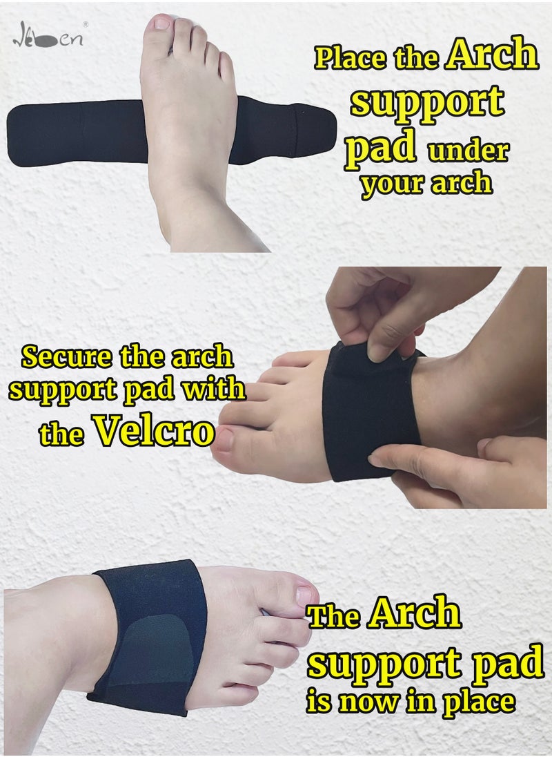 IKBEN - IKBEN Orthotic Arch Support Plantar Fasciitis Relief Arch Support Brace Foot Pain Relief Flat Feet Insoles Gel Arch Support Cushions Flat Feet Support Orthopedic Foot Care Gel Pads - Image 1