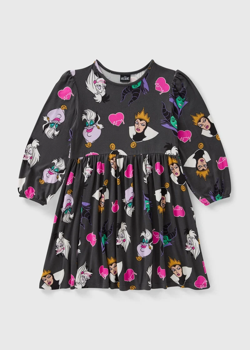 Matalan Girls Disney Grey Villians Dress
