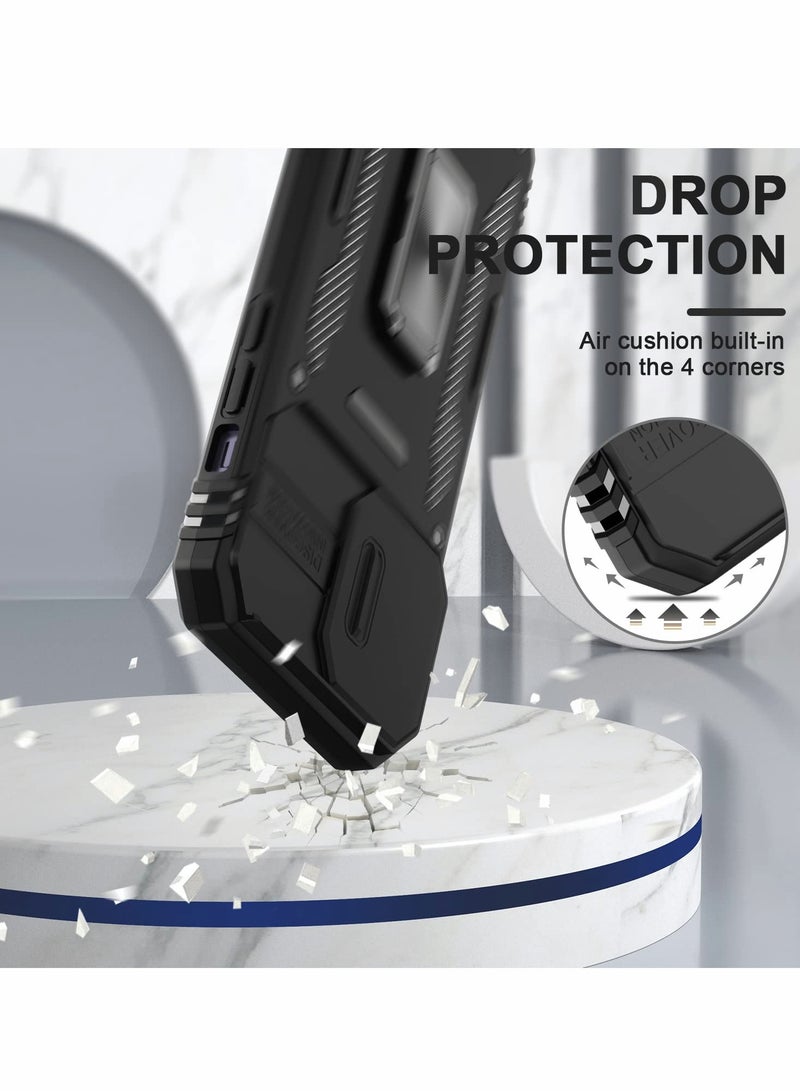 Excefore Case for iPhone 14 Pro Max Case with Camera Cover, Cover with Screen Protector Heavy Dut Protective Phone Case with Kickstand for Apple iPhone 14 Pro Max - Image 3