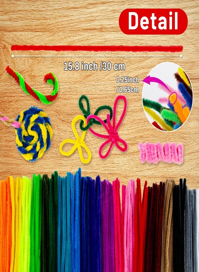 RAINFLOW Pipe Cleaners Craft Supplies - 200 PCS Chenille Stems Fuzzy Craft Wire for Handicrafts Twisting Stick DIY for Craft Bouquets Animals Halloween Christmas Easter Birthday (Red) - Image 2