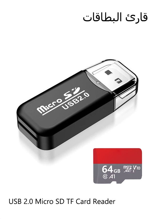 Lasola SD Card Reader,TF Card Adapter, Portable USB Card Reader, USB 2.0 Micro SD TF Card Reader,Mini High Speed Transfer Card,2-in-1 SD Card Reader to USB Adapter, Memory Card Reader,(Black, 2.0) - Image 1