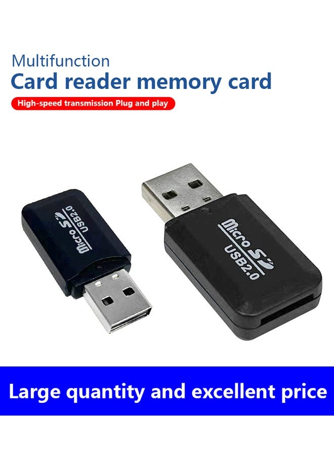 Lasola SD Card Reader,TF Card Adapter, Portable USB Card Reader, USB 2.0 Micro SD TF Card Reader,Mini High Speed Transfer Card,2-in-1 SD Card Reader to USB Adapter, Memory Card Reader,(Black, 2.0) - Image 4