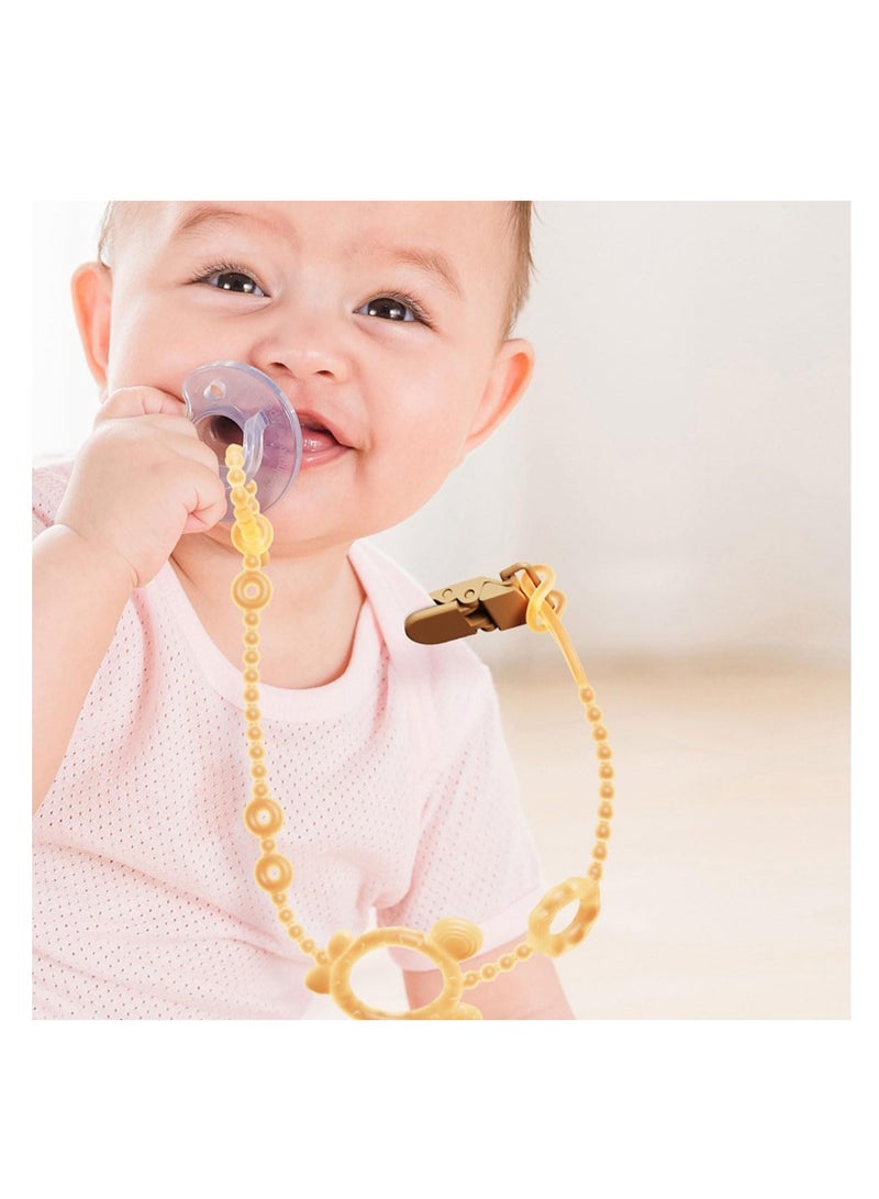 إي سي في في مجموعة من 4 أحزمة أمان لألعاب الأطفال من ECVV، مصنوعة من السيليكون، ومشابك مصاصة قابلة للتعديل، وأشرطة أكواب الشرب القابلة للتمدد، ومشابك ألعاب للأطفال لعربات الأطفال، وكراسي الأطفال المرتفعة، وأسرة الأطفال، وحقائب الأطفال، ومقعد السيارة - Image 3