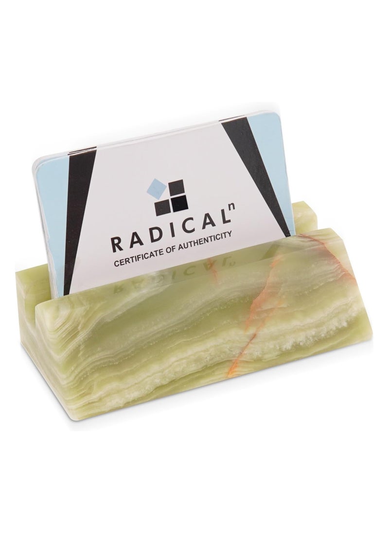 RADICALn Radicaln Business Card Holder Green Handmade Marble Office Desk Organizers Small Business Supplies Home Office Décor  Ideal For Gift Cards Credit Card Holder Table Card Holders  - Image 1