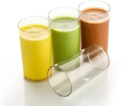 Coolkart Fiber Unbreakable Stylish Water Juice Bar Glass Set of 12 Glass Set WaterJuice Glass 300 ml - Image 3