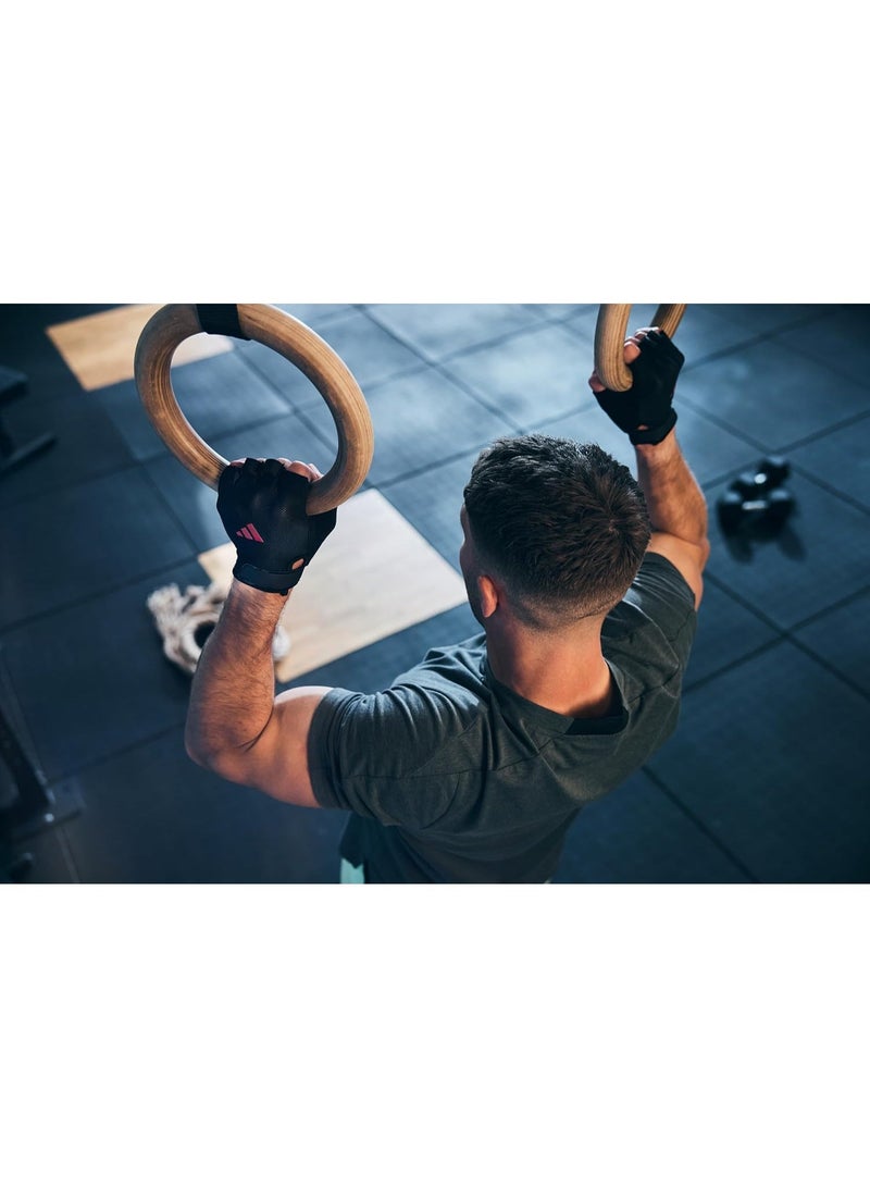 اديداس قفازات تدريب أديداس الأساسية – أحمر، مقاس M، مبطنة وقابلة للتهوية للراحة والثبات أثناء التمارين - Image 3