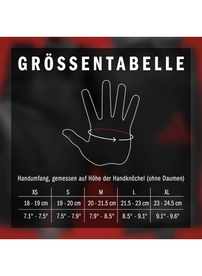 اديداس قفازات تدريب أديداس الأساسية – أحمر، مقاس M، مبطنة وقابلة للتهوية للراحة والثبات أثناء التمارين - Image 2