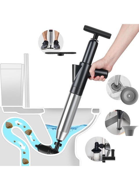 Toilet Plunger，Drain Clog Remover Tools,drain snake，High Pressure Air Toilet Plungers Heavy Duty Plunger For Toilet,Bathroom,Floor Drain