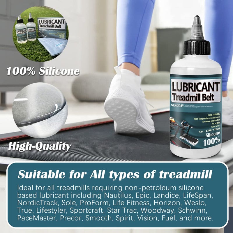 SEKODAY زيوت تشحيم حزام سيكوداي للسير الكهربائي | غير سامة وعديمة الرائحة | أداء عالي وثبات عالي | مع أغطية براغي دقيقة للاستخدام السهل | تشحيم كامل بعرض الحزام - Image 3