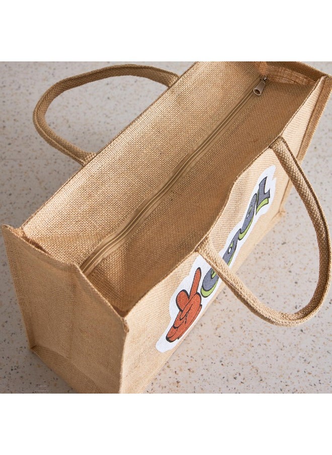 Home Box Adventurer Cool Jute Bag with Zipper 30 x 38 x 15 cm  - Image 3