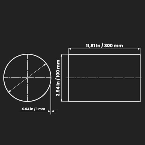 REPA MARKET 4 Inch Round Straight Plastic Ventilation Duct 12 Inch Long Ducting Vent Replacement Pipe Extension Fresh Air Circulation ThroughWall Vent Duct Straight Plastic Pipe for HVAC Ducting - Image 3