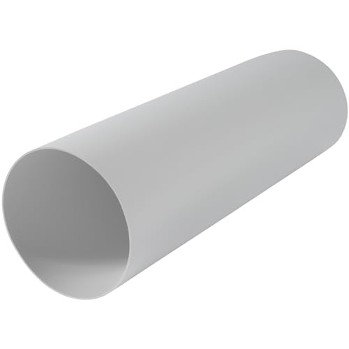 REPA MARKET 4 Inch Round Straight Plastic Ventilation Duct 12 Inch Long Ducting Vent Replacement Pipe Extension Fresh Air Circulation ThroughWall Vent Duct Straight Plastic Pipe for HVAC Ducting - Image 1
